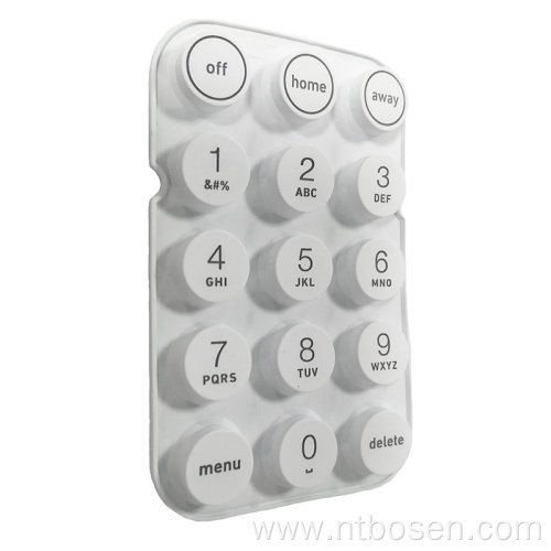 Multimedia Remote Control Keypad Custom Conductive Silicone Buttons